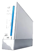 קונסולת Wii לבנה עם שלט
